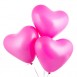 Воздушные шарики ярко -розовые сердца